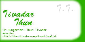 tivadar thun business card